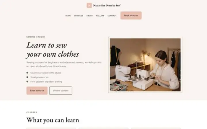 Web para taller de costura