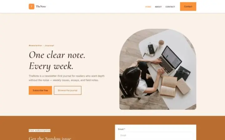 Web para newsletter