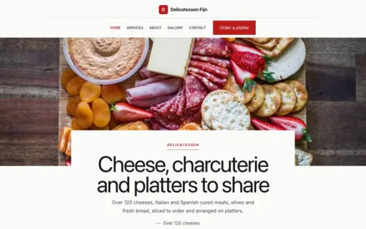 Web para delicatessen