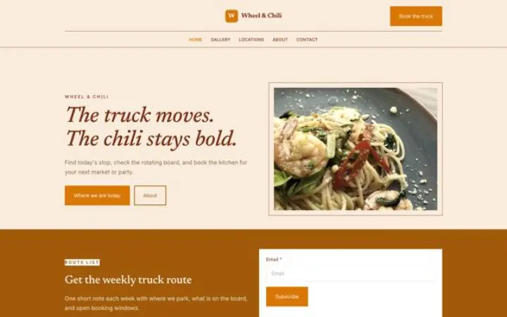Web para food truck