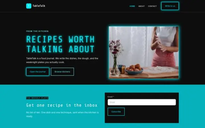 Web para cocina