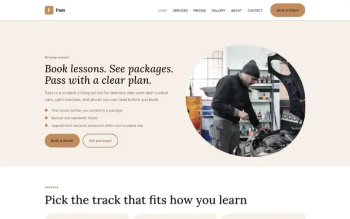 Web para autoescuela