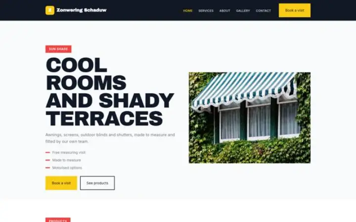 Web para instalación de protección solar