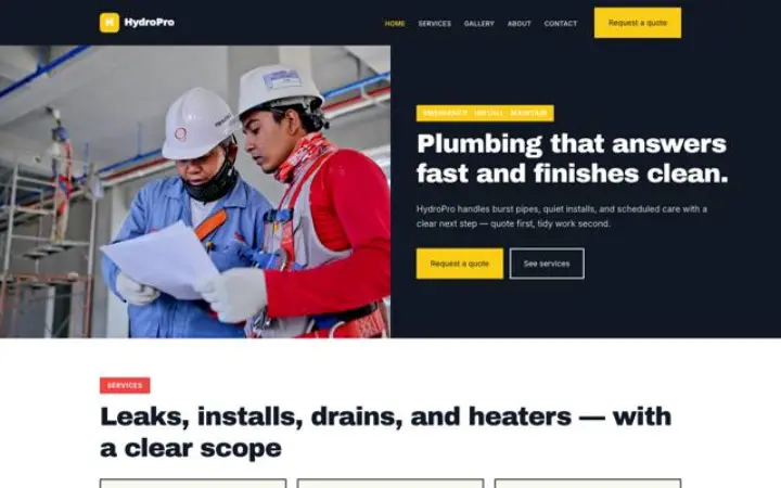 Web para fontanero