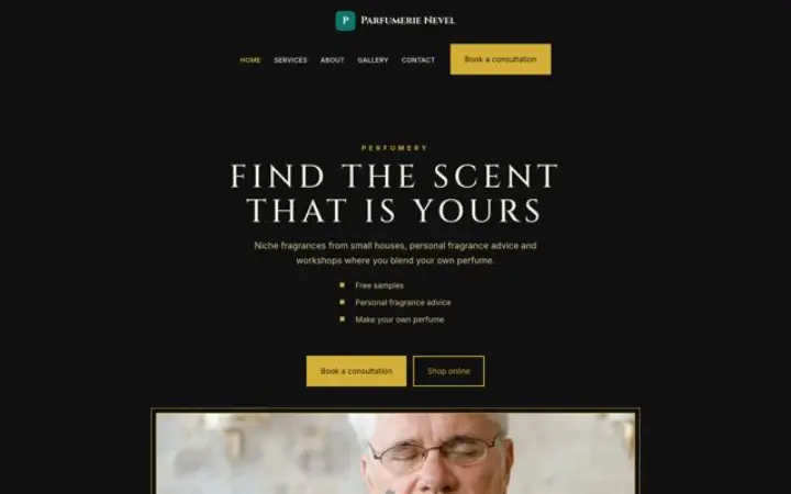 Web para perfumería