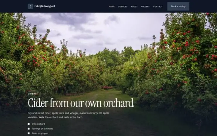 Web para sidrería
