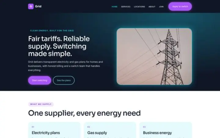 Web para energía