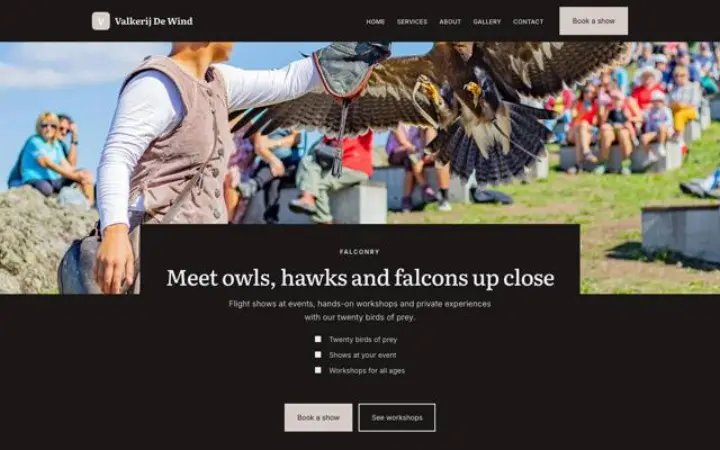 Web para cetrería
