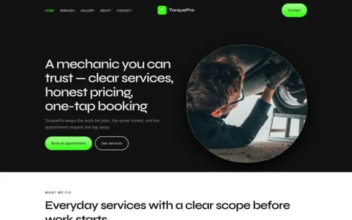 Web para taller mecánico