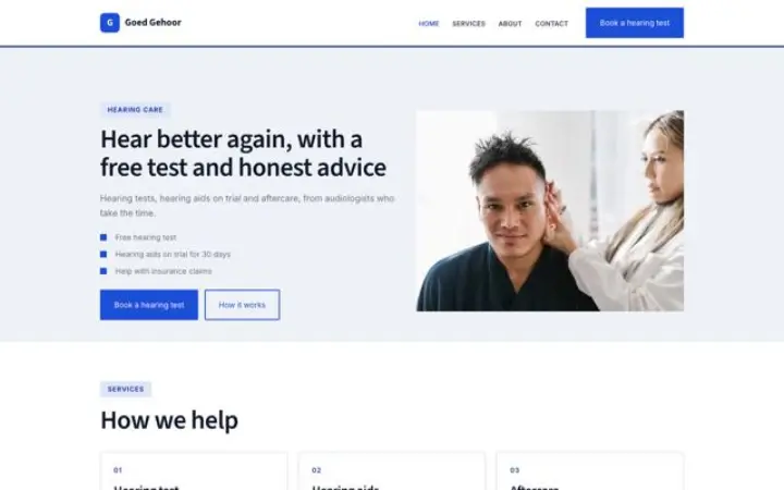 Web para centro auditivo