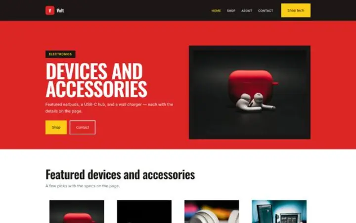 Web para electrónica