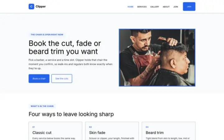 Web para barbería
