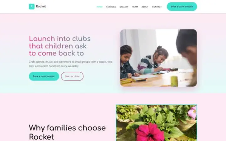 Web para club infantil