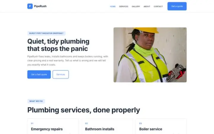 Web para fontanero