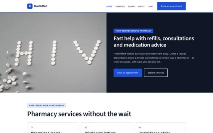 Web para farmacia