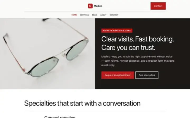 Web para consulta médica