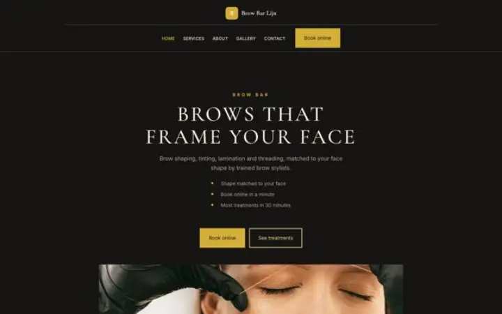Web para brow bar