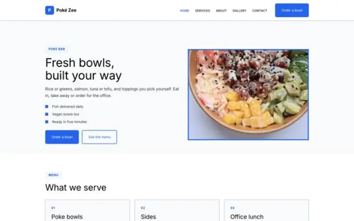 Web para poke bar