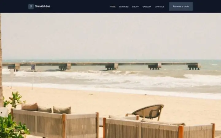 Web para beach club