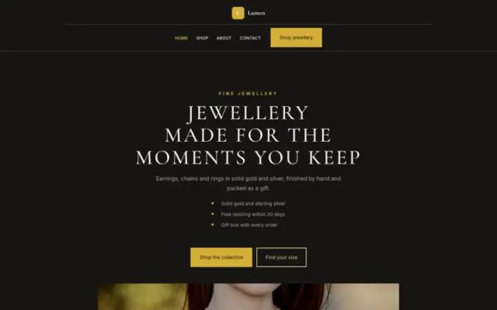 Web para joyería