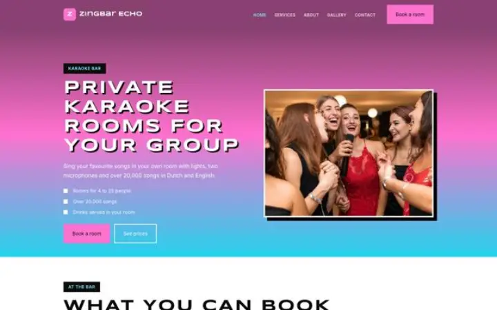 Web para bar de karaoke