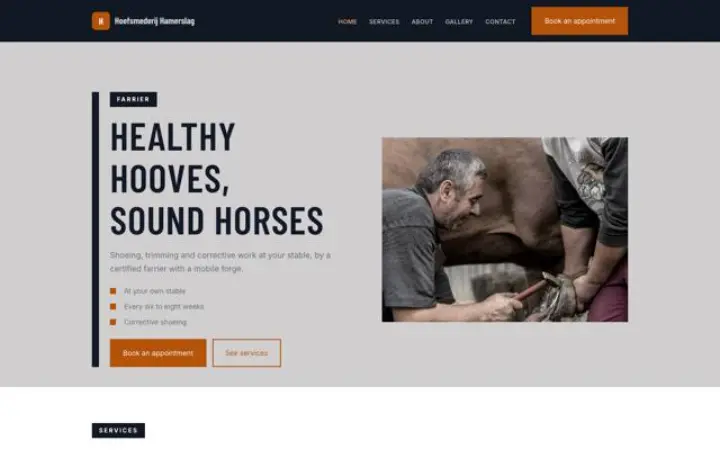 Web para herrería
