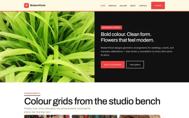Web para floristería
