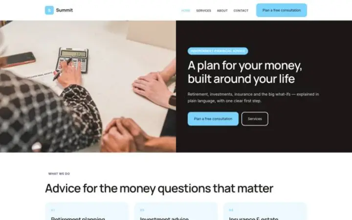 Web para asesoría