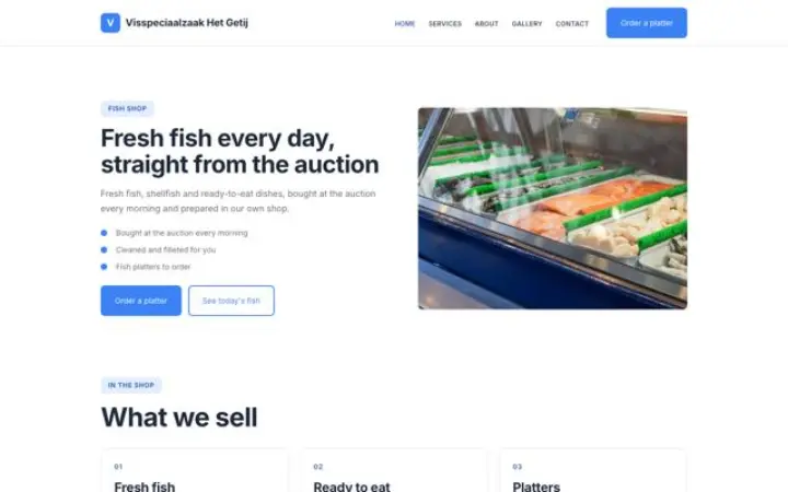 Web para pescadería