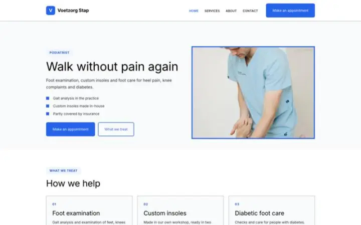 Web para podología
