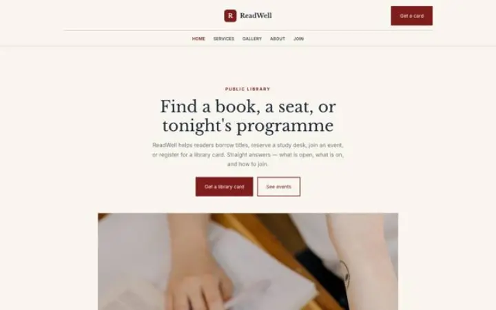Web para biblioteca