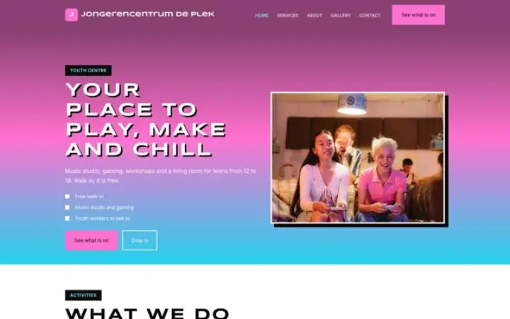 Web para centro juvenil