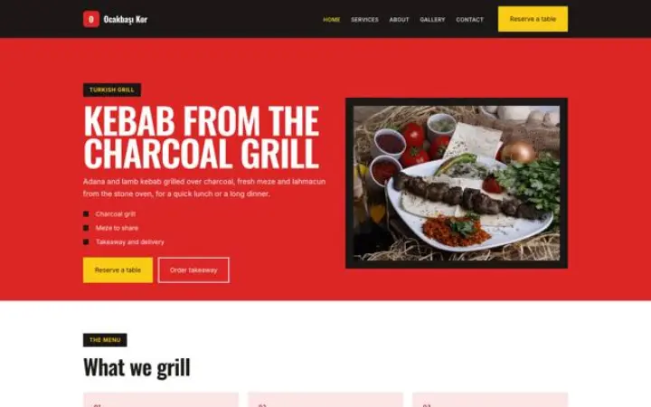 Web para parrilla turca