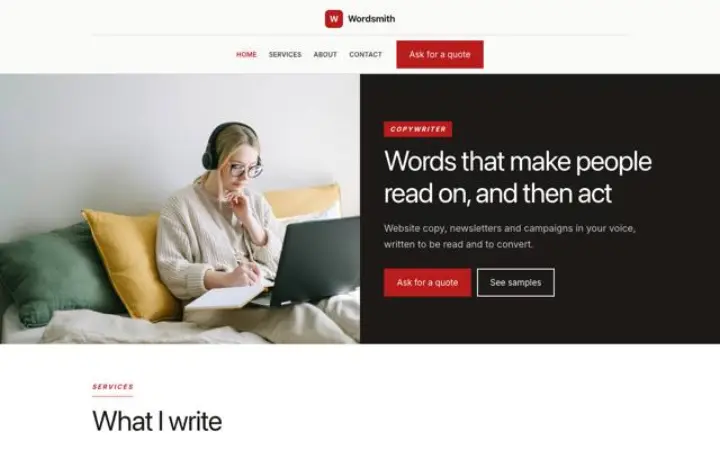 Web para copywriter