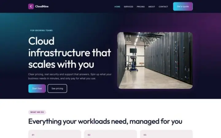 Web para cloud