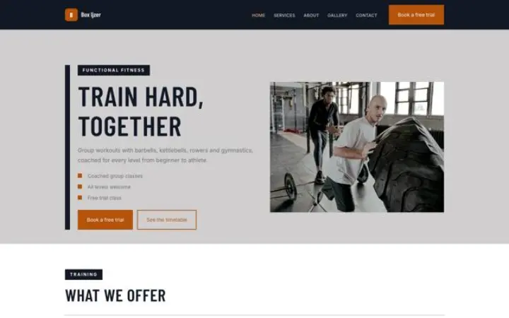 Web para box de entrenamiento funcional