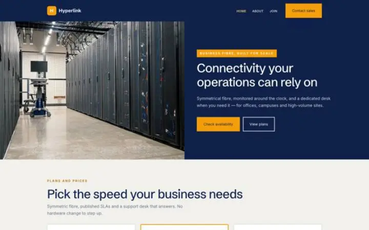 Web para proveedor de internet