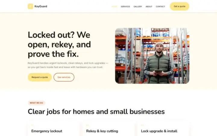 Web para cerrajería