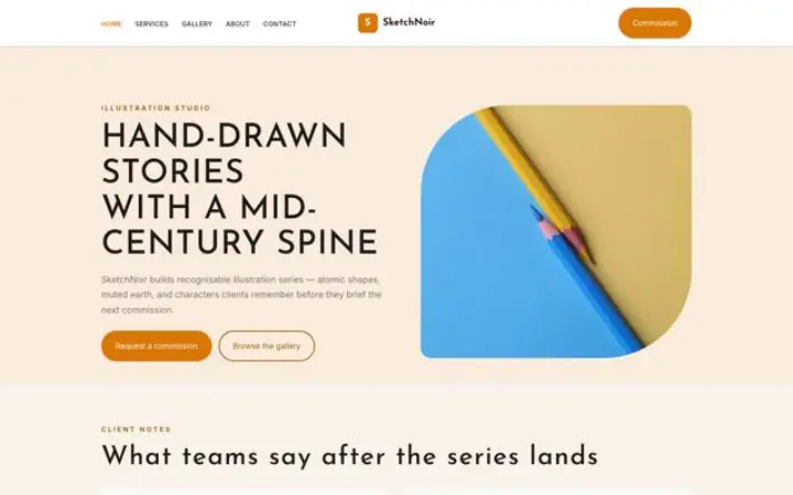 Web para ilustración